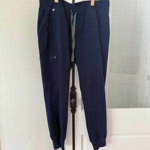 FIGS Zamora NAVY Jogger Scrub Pants - Size Large Petite